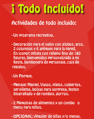 Gimnasio infantil, payasos, mimos y talleres recreativos.